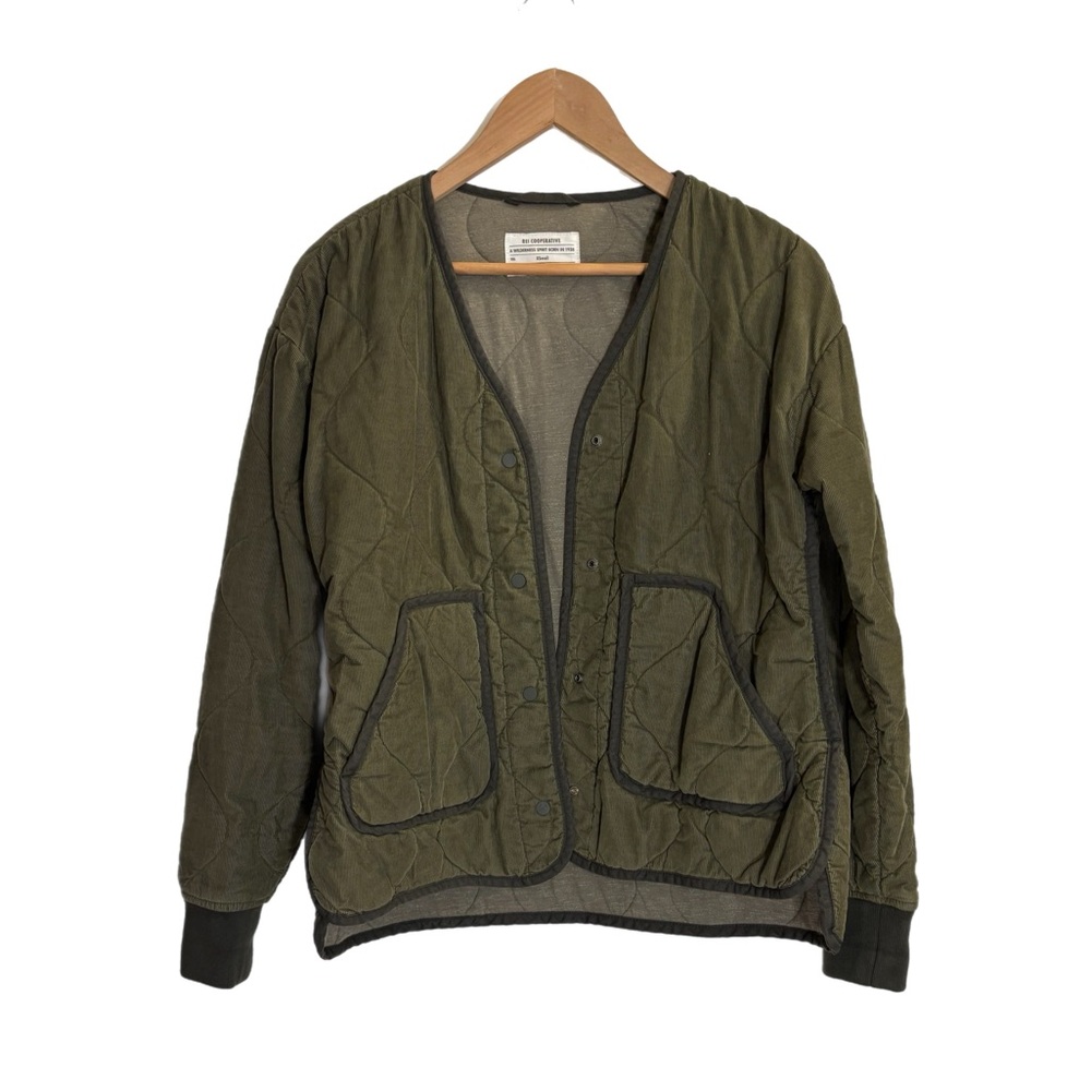 REI Cooperative green quilted 100% cotton lightweight jacket